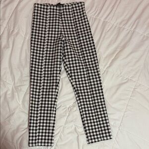 Forever 21 Men's Black and White Plaid Pants
